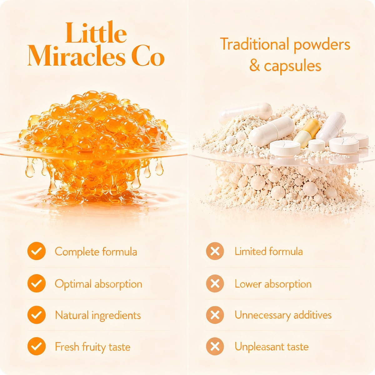 Mango collagen jelly beside powders and capsules