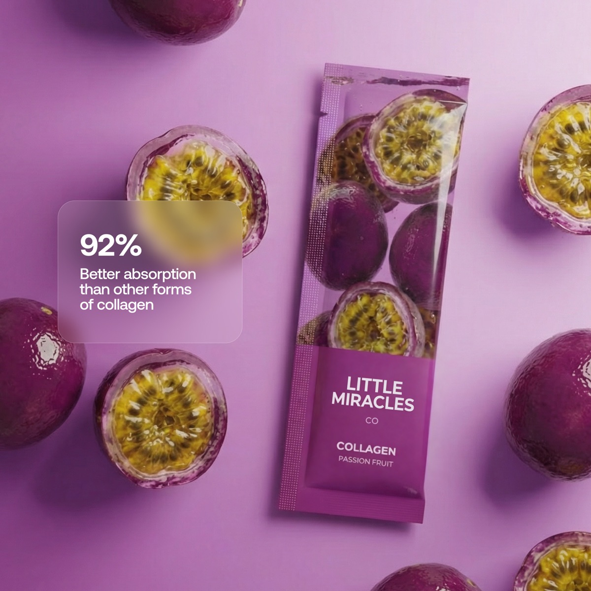 The Passion Fruit stick among jelly passion fruit halves